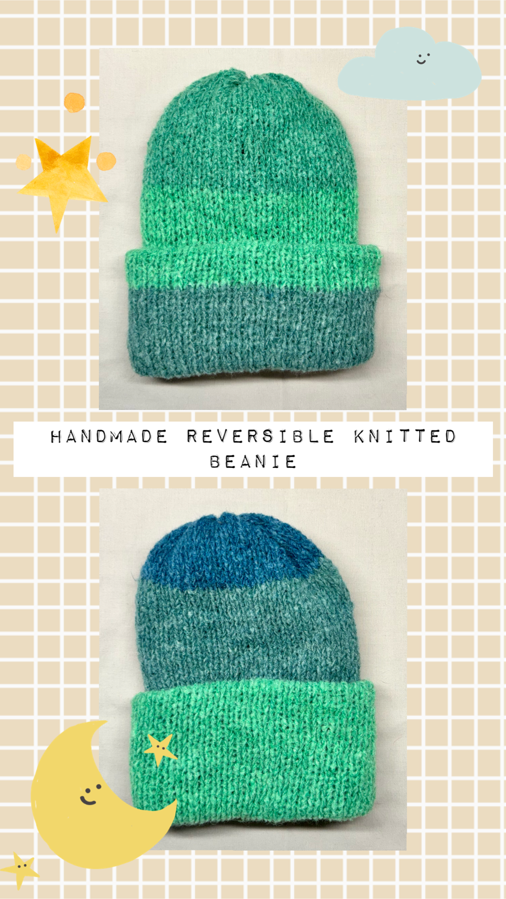 Reversible Knitted Beanie